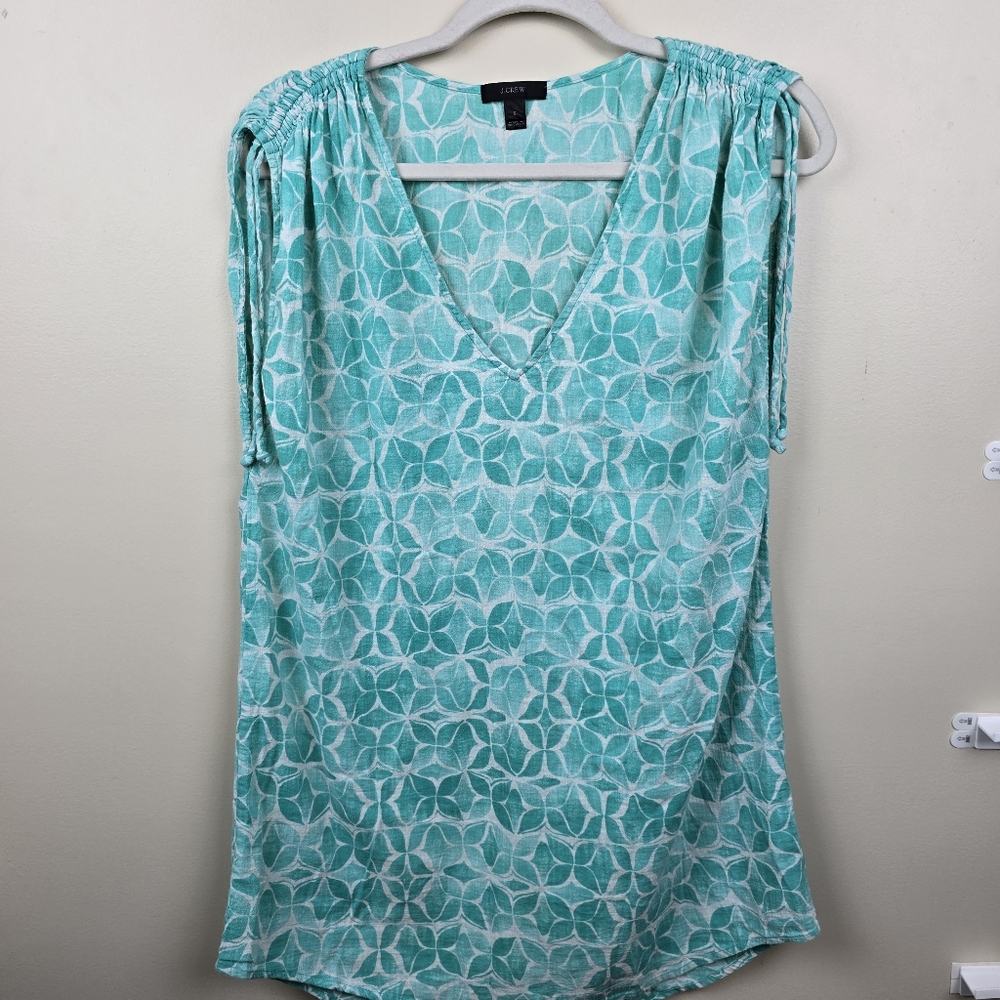 J. Crew Sleeveless Turquoise Tunic Size S